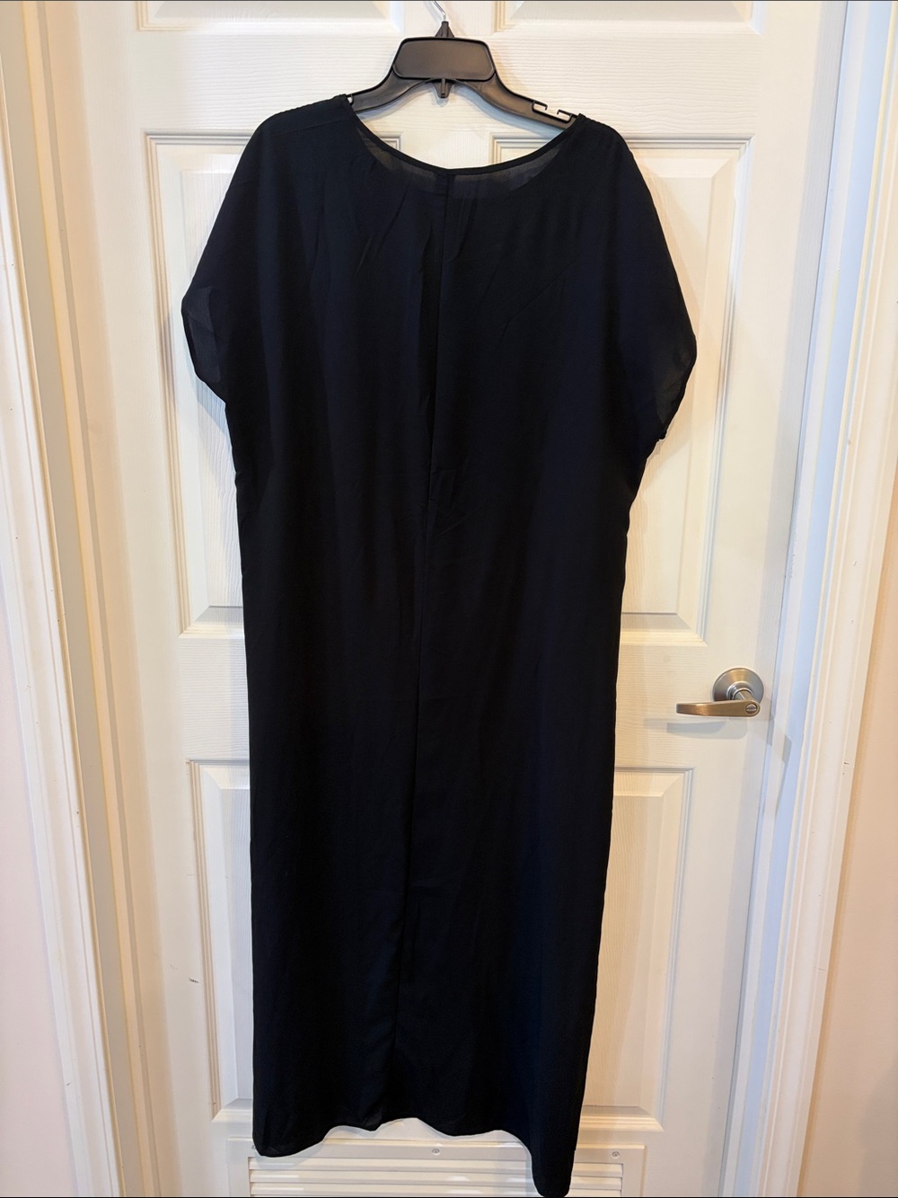 Black Maxi Dress with Leopard Accent - Women - Picture 6 of 6